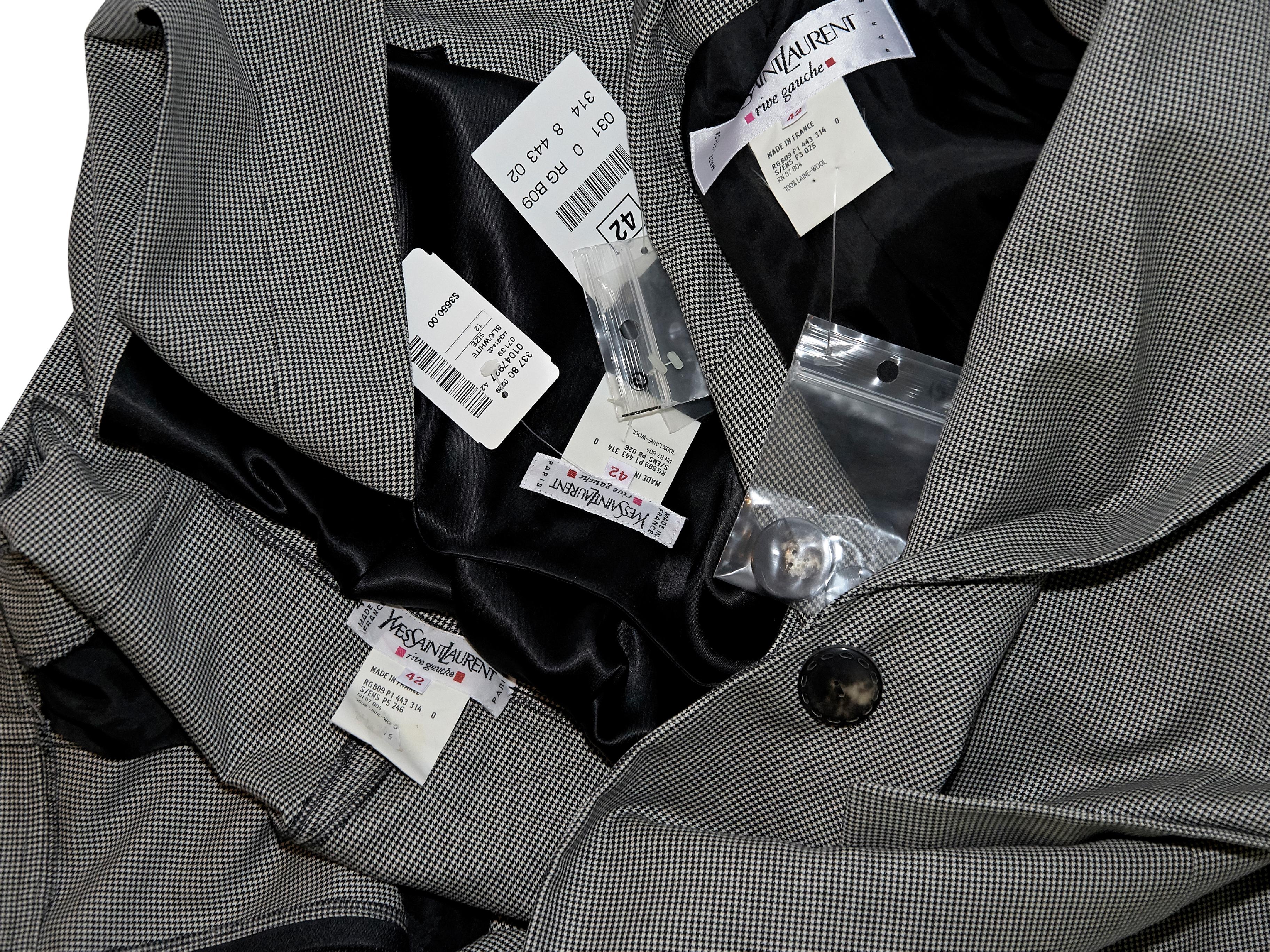 Grey Yves Saint Laurent 3-Piece Wool Suit 4
