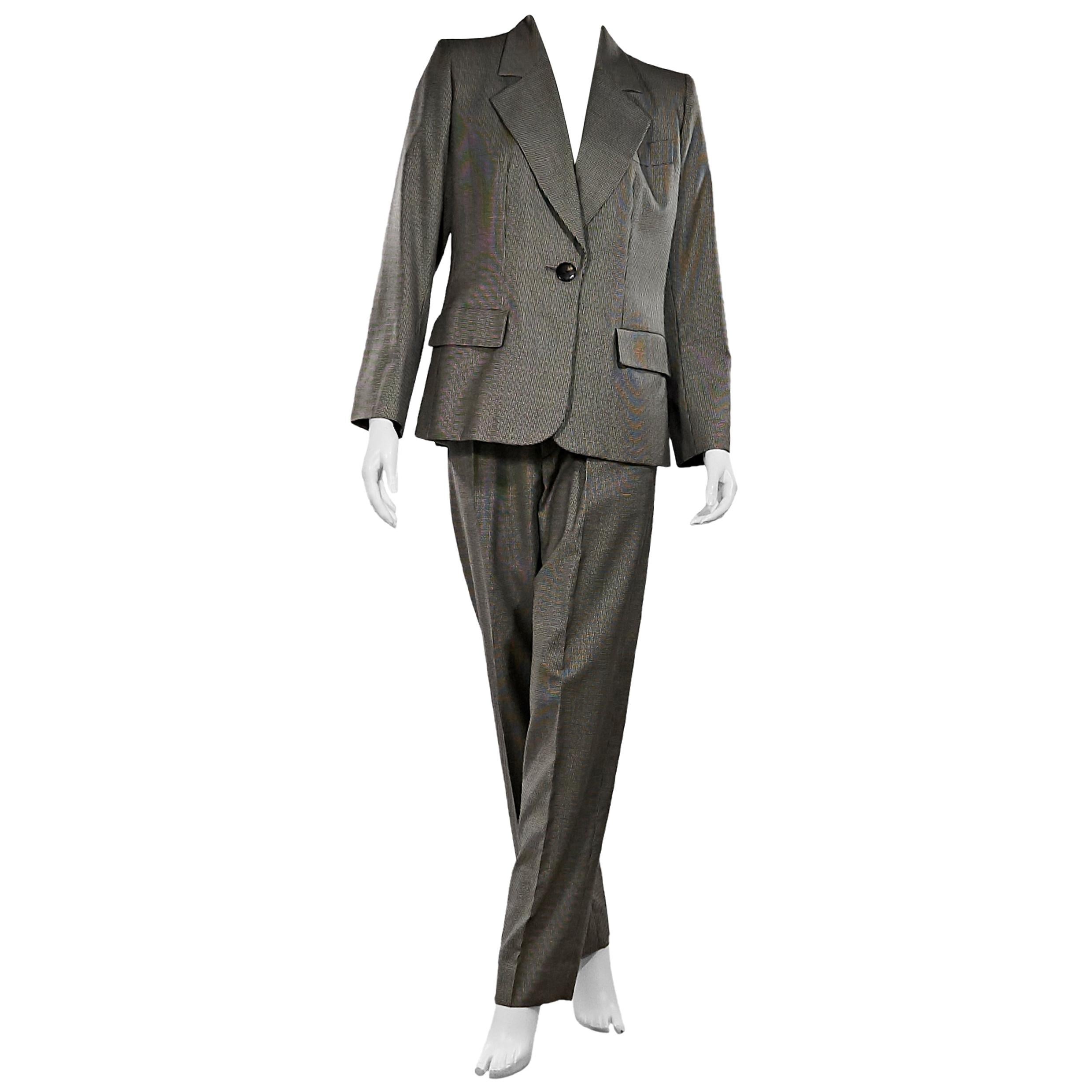 Grey Yves Saint Laurent 3-Piece Wool Suit