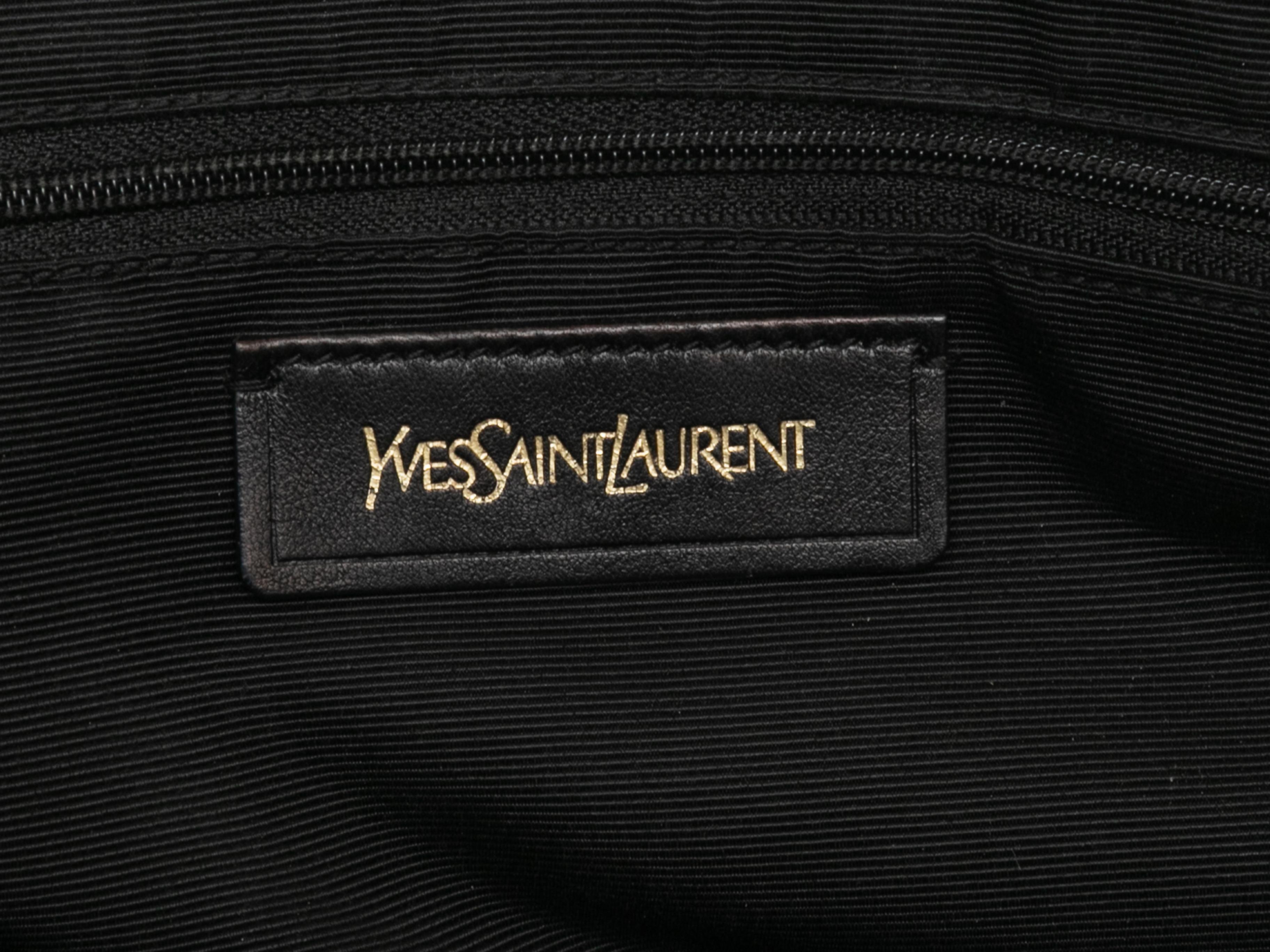 Grey Yves Saint Laurent Small Muse Bag. The Small Muse Bag features a leather body, gold-tone hardware, dual flat top handles, and a top zip closure. 17