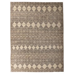 Tapis Zameen transitionnel gris - 9'3" x 11'11"