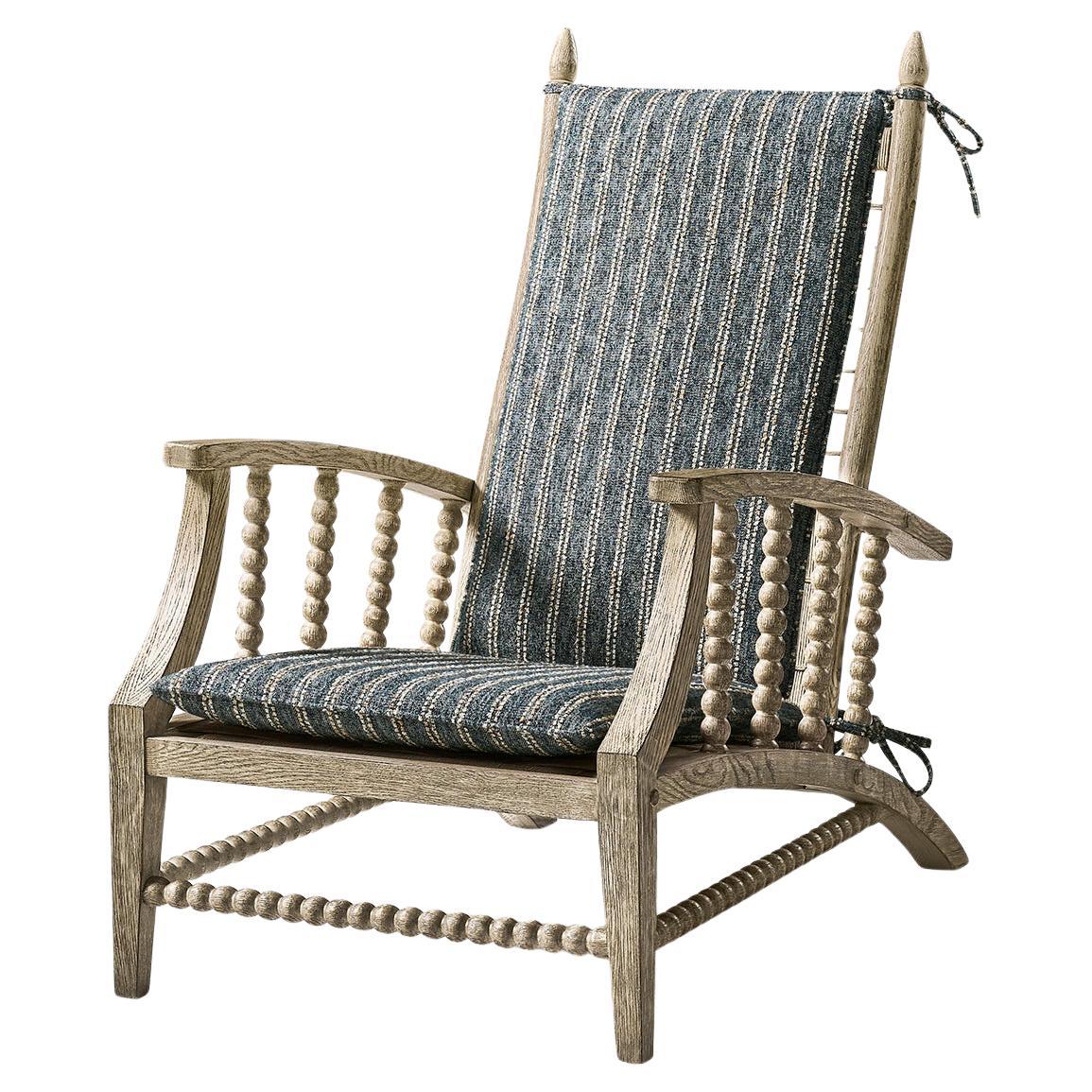 Greyed Oak Country Lounge Chair