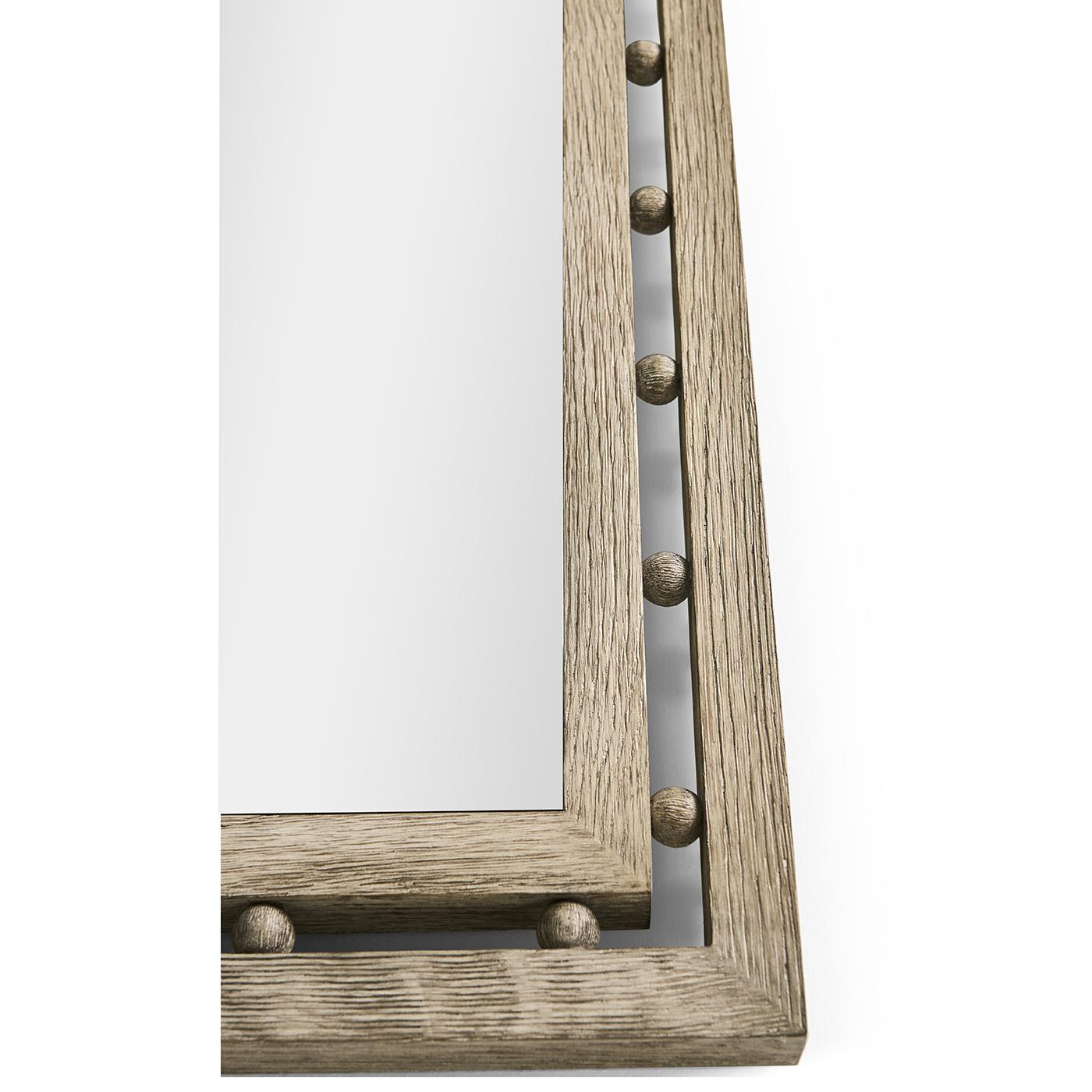 Wood Greyed Oak Mirror For Sale