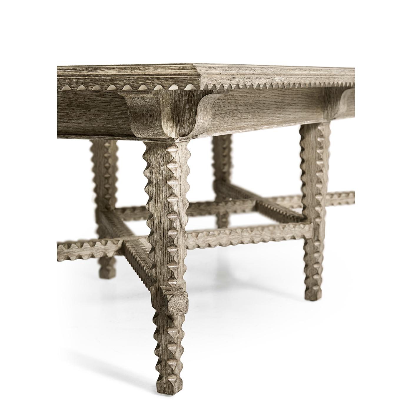 Greyed Oak Rustic Coffee Table For Sale 3