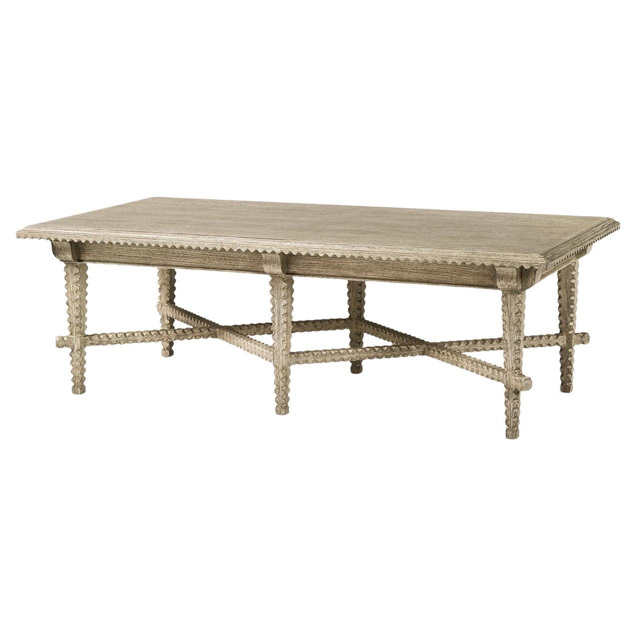 Greyed Oak Rustic Coffee Table