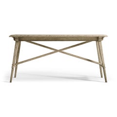 Greyed Oak Rustic Console Table