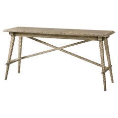 Tavolo da console rustico in Oak ingrigito