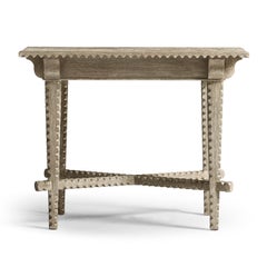 Greyed Oak Rustic End Table