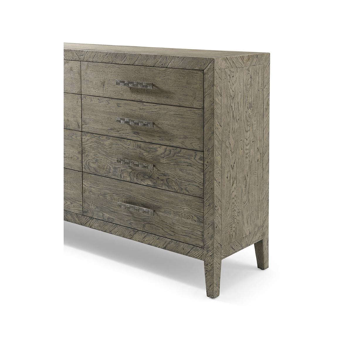 Wood Greyed Southern Rustic Dresser