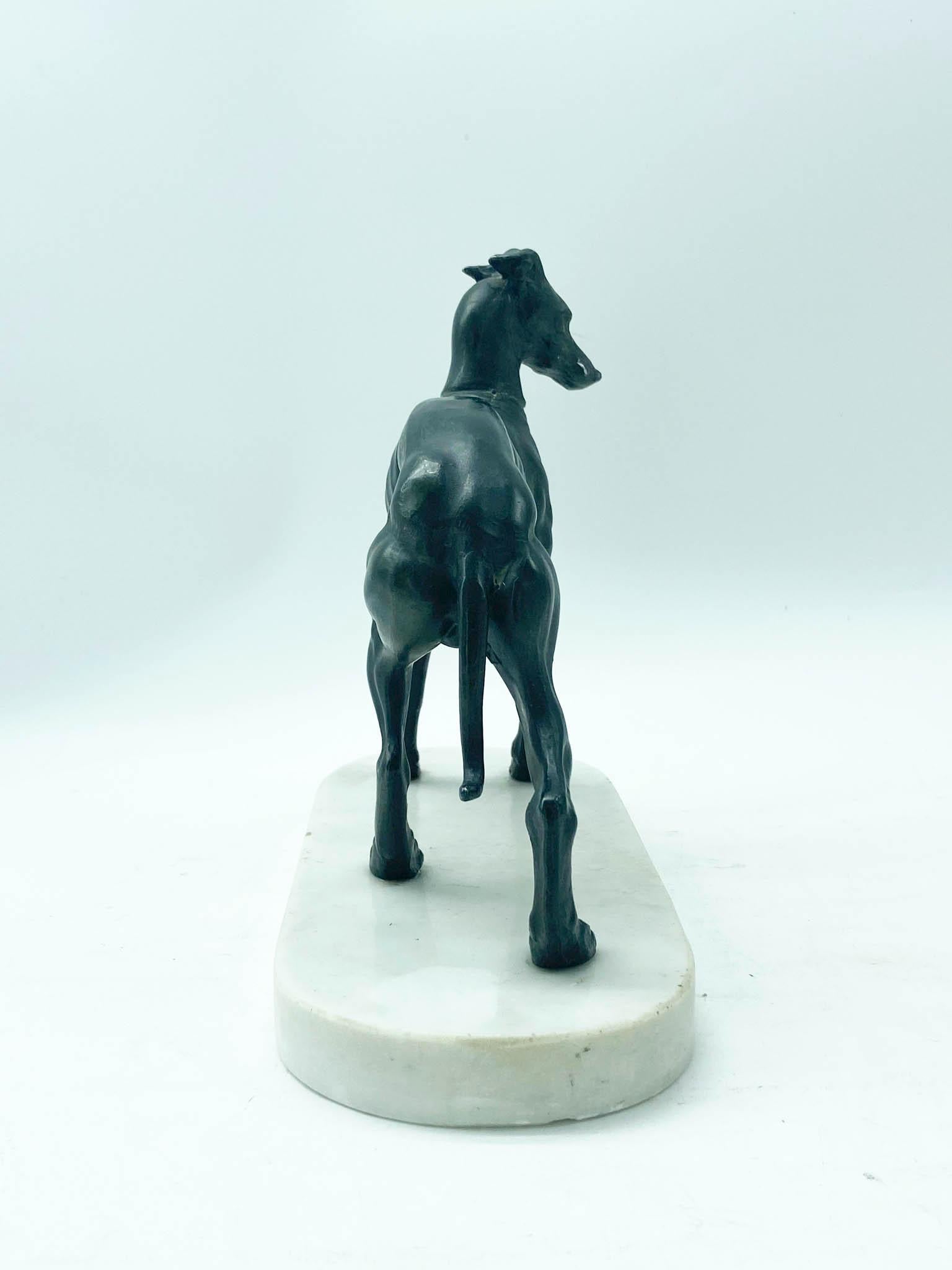 Italian Greyhound, Bronze Sculpture, Italy, 1970s For Sale