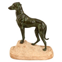 Greyhound Dog Sculpture Sloughi by Jules Edmond Masson for Max Le Verrier