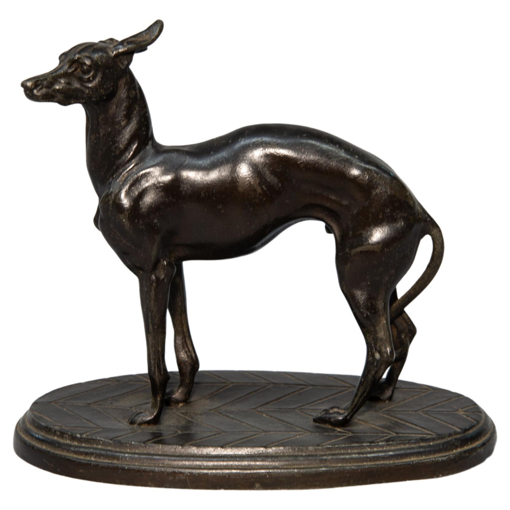 Greyhound Dog Small Bronze For Sale