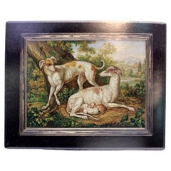 Greyhound Micro Mosaic Snuff Box