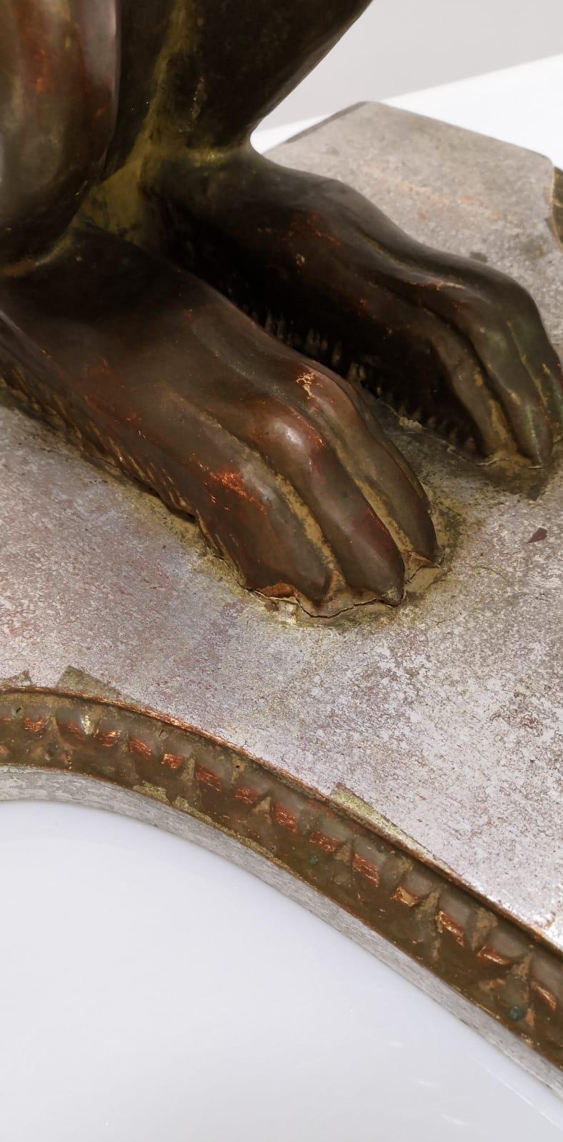 Escultura de perro galgo en madera tallada y dorada, Italia, pp S.XX en venta 8
