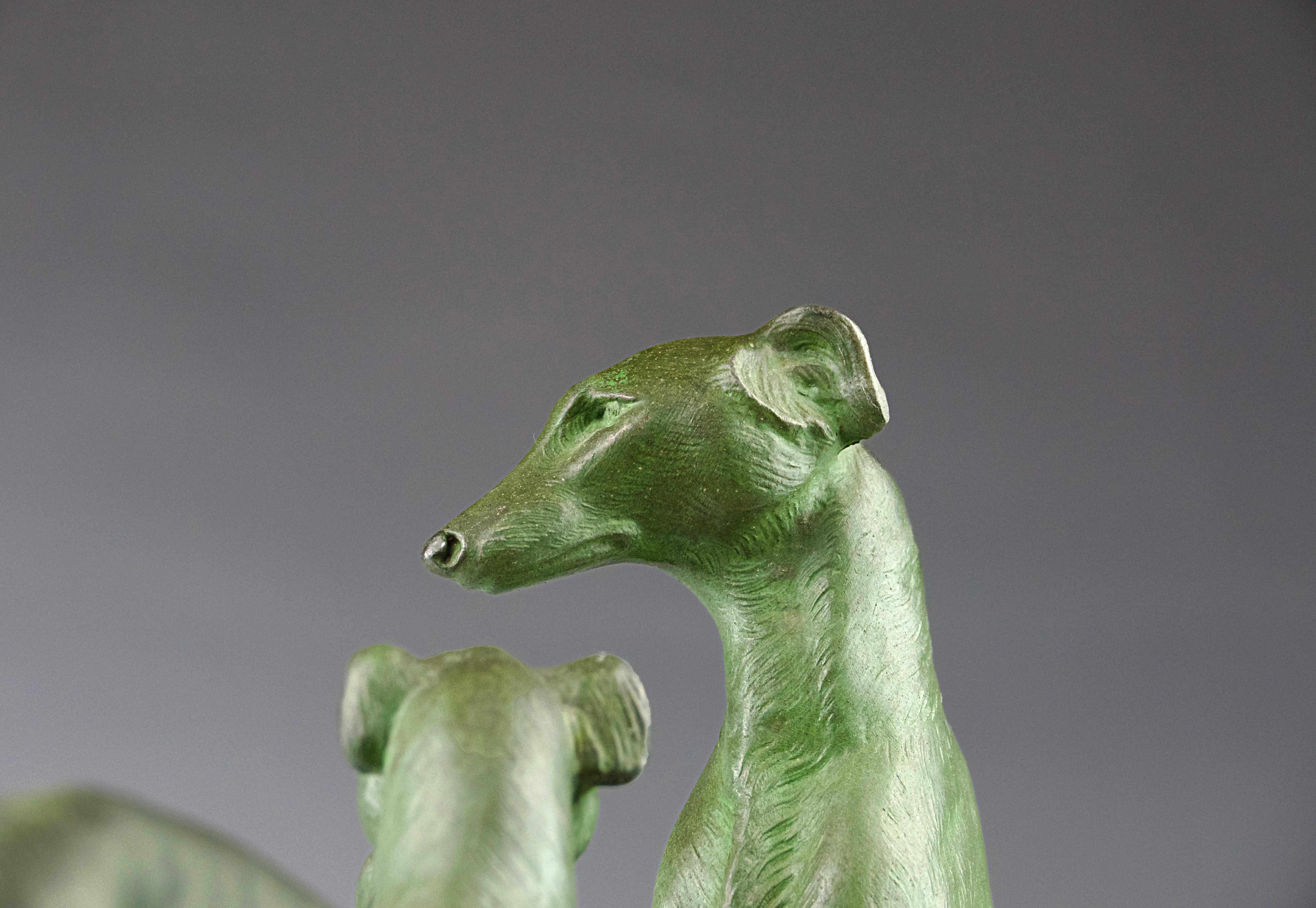 Greyhound Sculpture, France Art Déco, 1930s For Sale 6