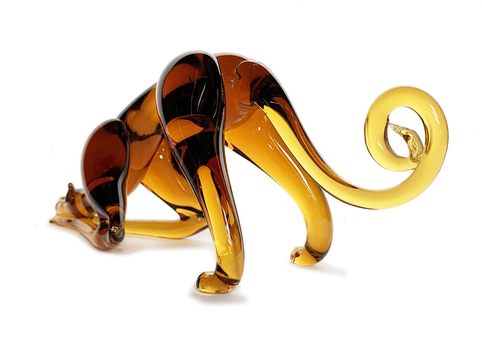 Lévrier - Sculpture en verre façonné, Flavio Poli, I.V.A.M.  Murano, Vers 1930 en vente 2