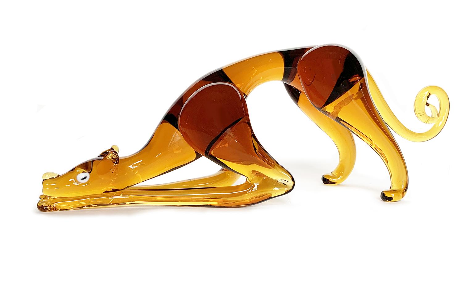 Lévrier - Sculpture en verre façonné, Flavio Poli, I.V.A.M.  Murano, Vers 1930 en vente 3