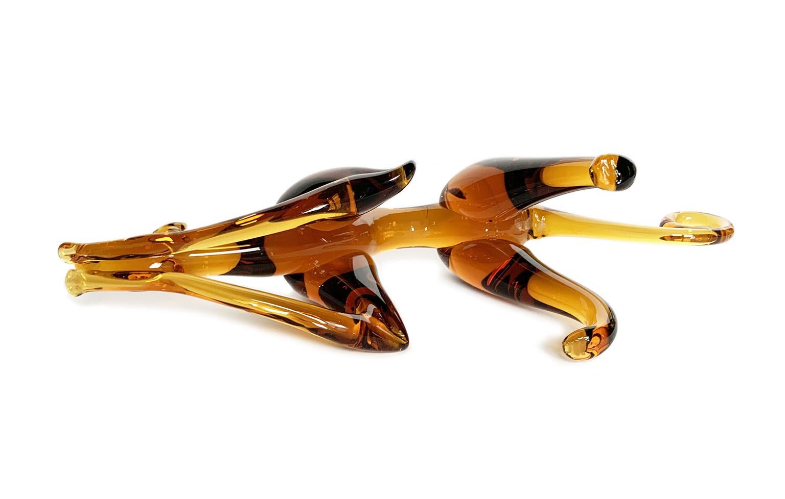 Lévrier - Sculpture en verre façonné, Flavio Poli, I.V.A.M.  Murano, Vers 1930 en vente 4