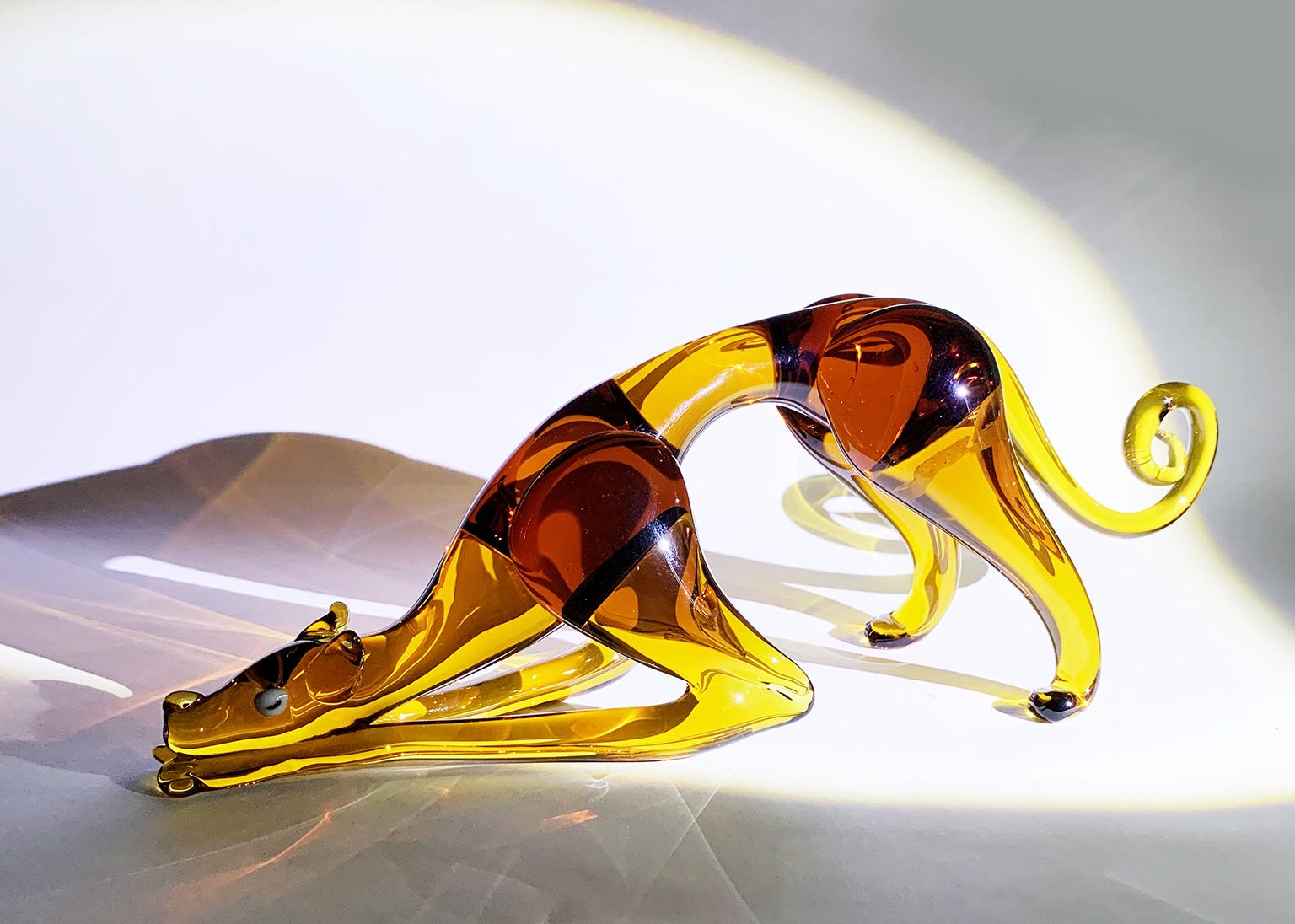 Lévrier - Sculpture en verre façonné, Flavio Poli, I.V.A.M.  Murano, Vers 1930 en vente 6