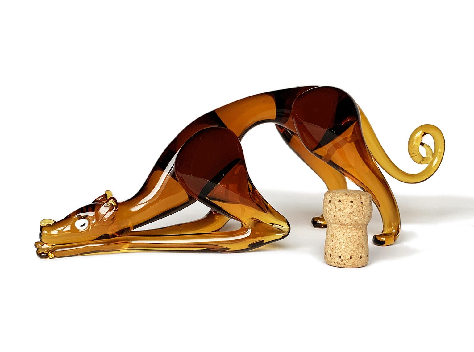 Lévrier - Sculpture en verre façonné, Flavio Poli, I.V.A.M.  Murano, Vers 1930 en vente 7