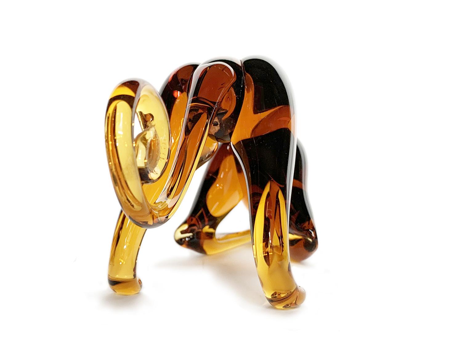 Verre de Murano Lévrier - Sculpture en verre façonné, Flavio Poli, I.V.A.M.  Murano, Vers 1930 en vente