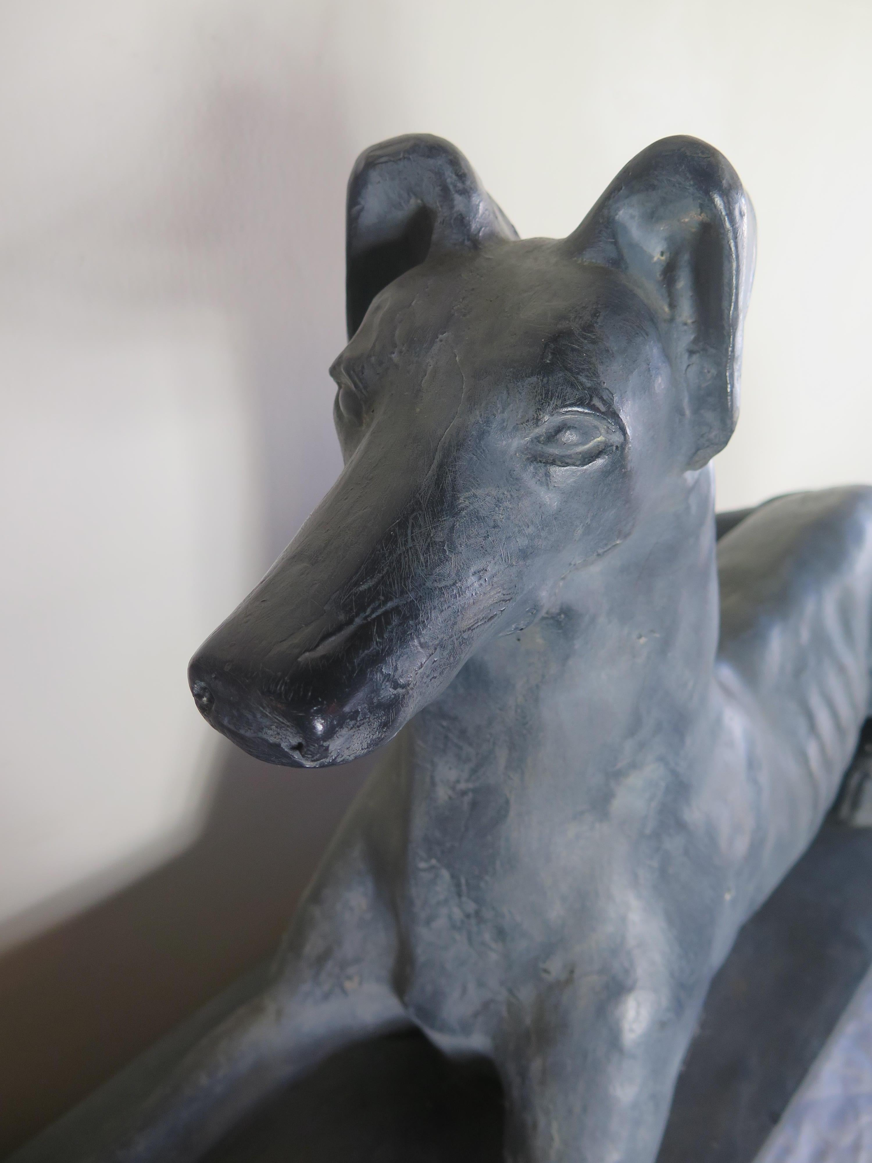 Resin Greyhound Statue