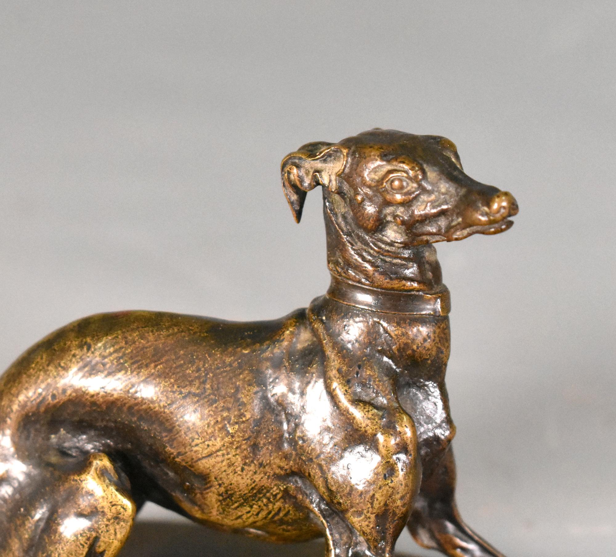 Greyhound with Ball in Bronze by Pierre-Jules Mène '1810-1879' For Sale 4