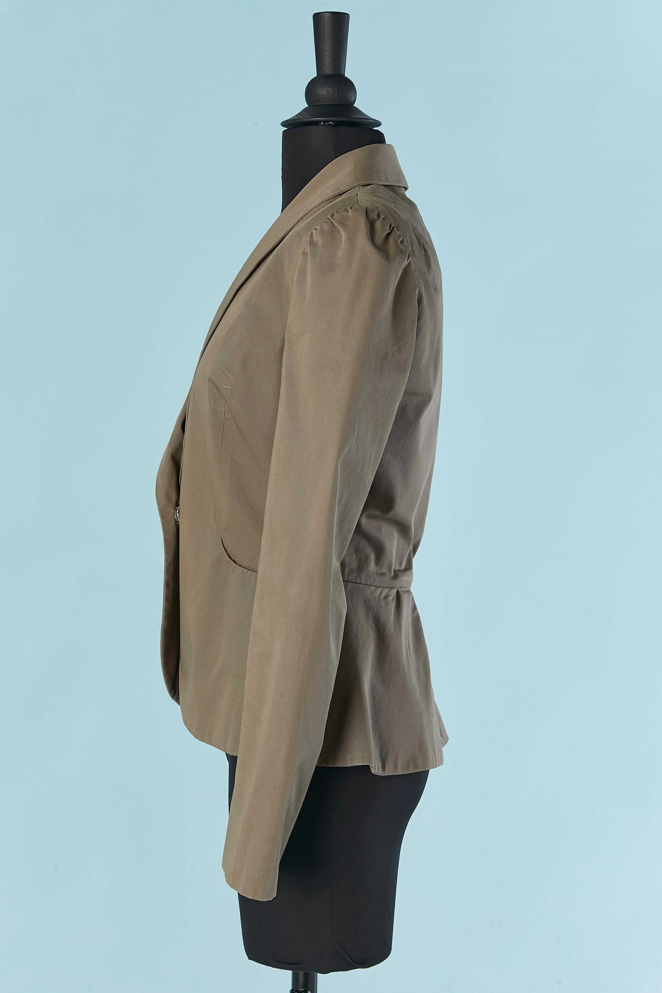Women's Greyish beige single breasted cotton jacket Vivienne WESTWOOD RED LABEL For Sale