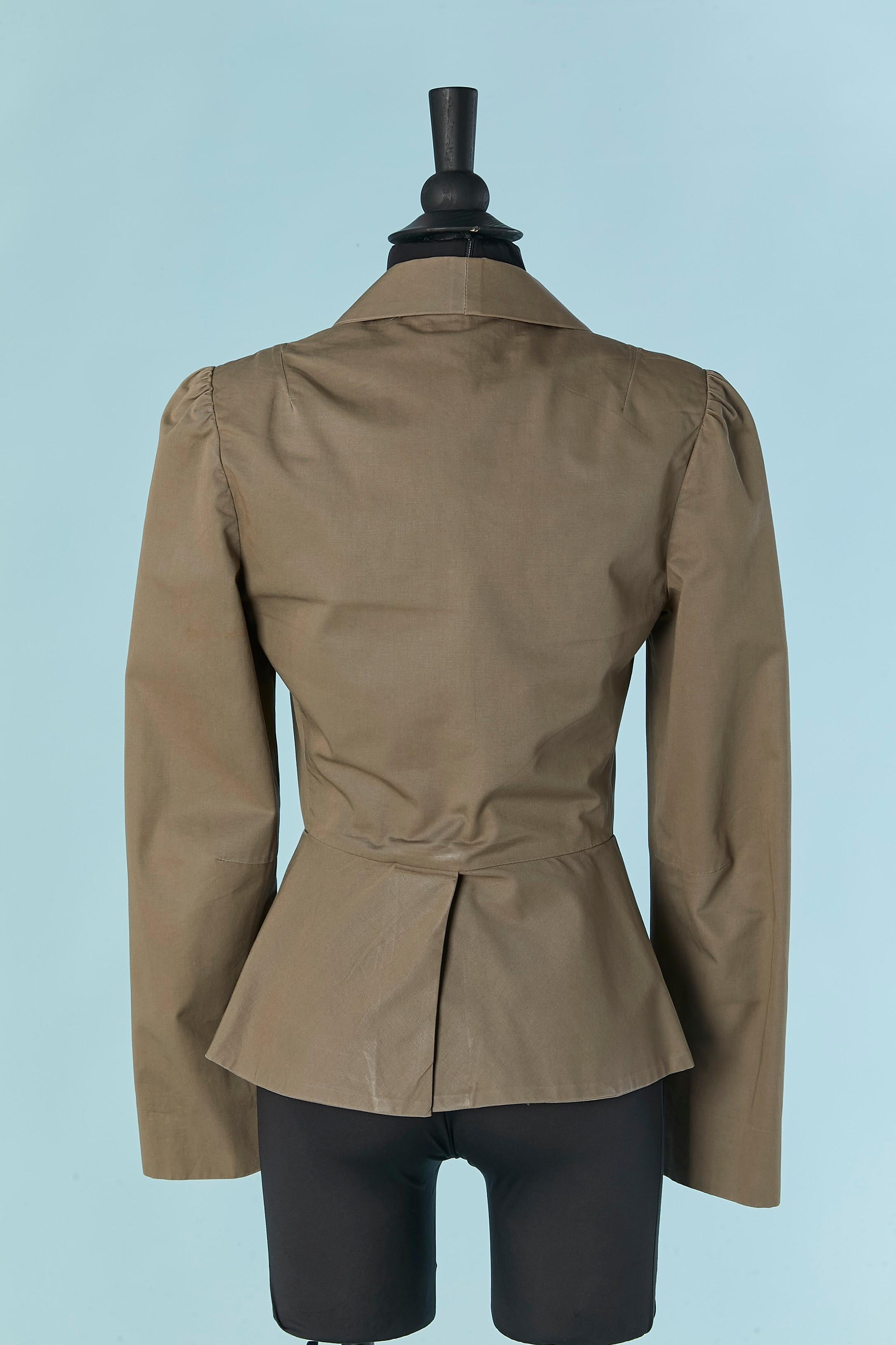 Greyish beige single breasted cotton jacket Vivienne WESTWOOD RED LABEL For Sale 1
