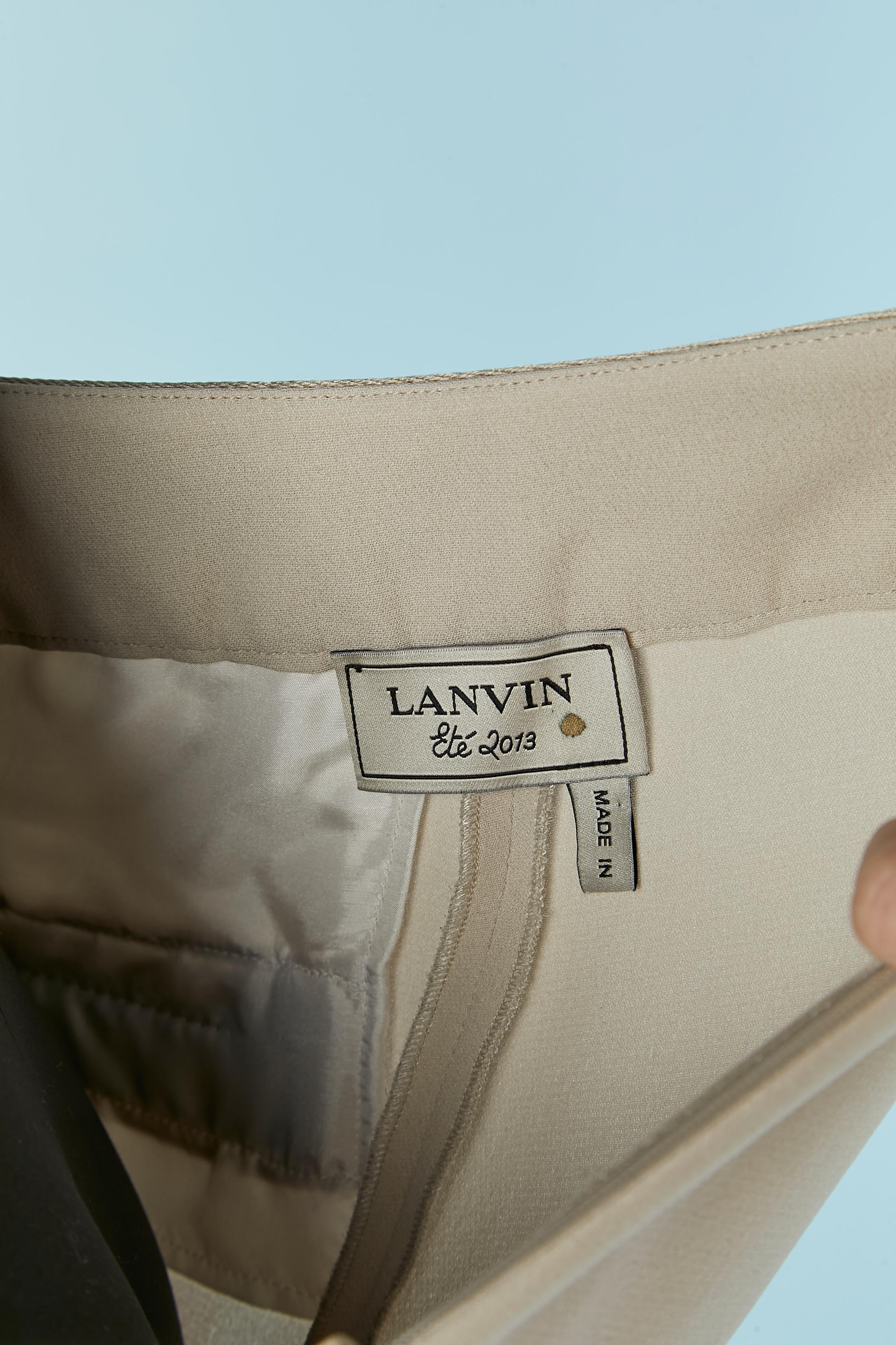 Pantalón beige grisáceo LANVIN by Alber Elbaz SS 2013 en venta 2
