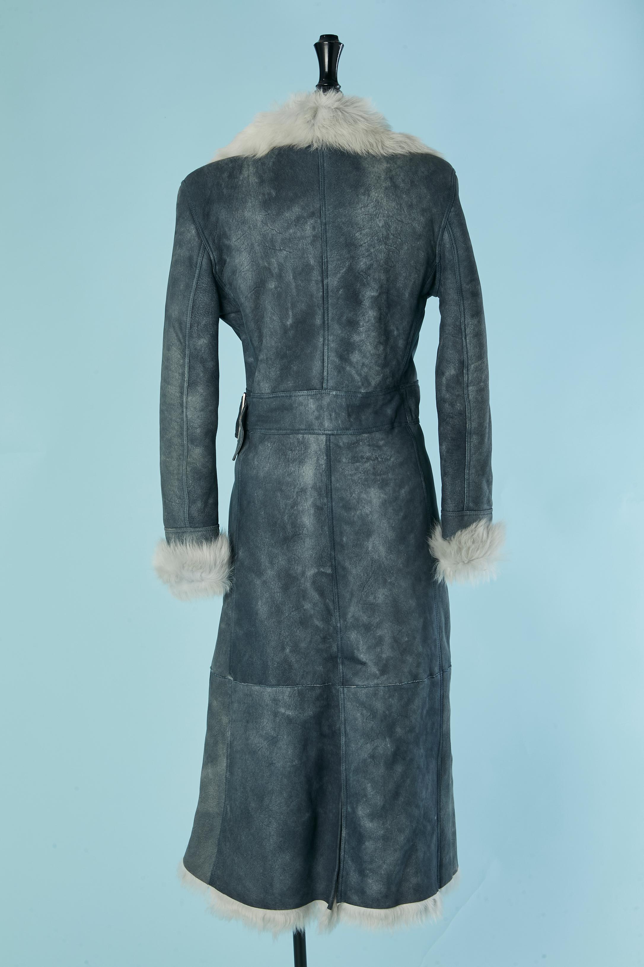 Cappotto Sherling grigio-azzurro Gianni Versace in vendita 1