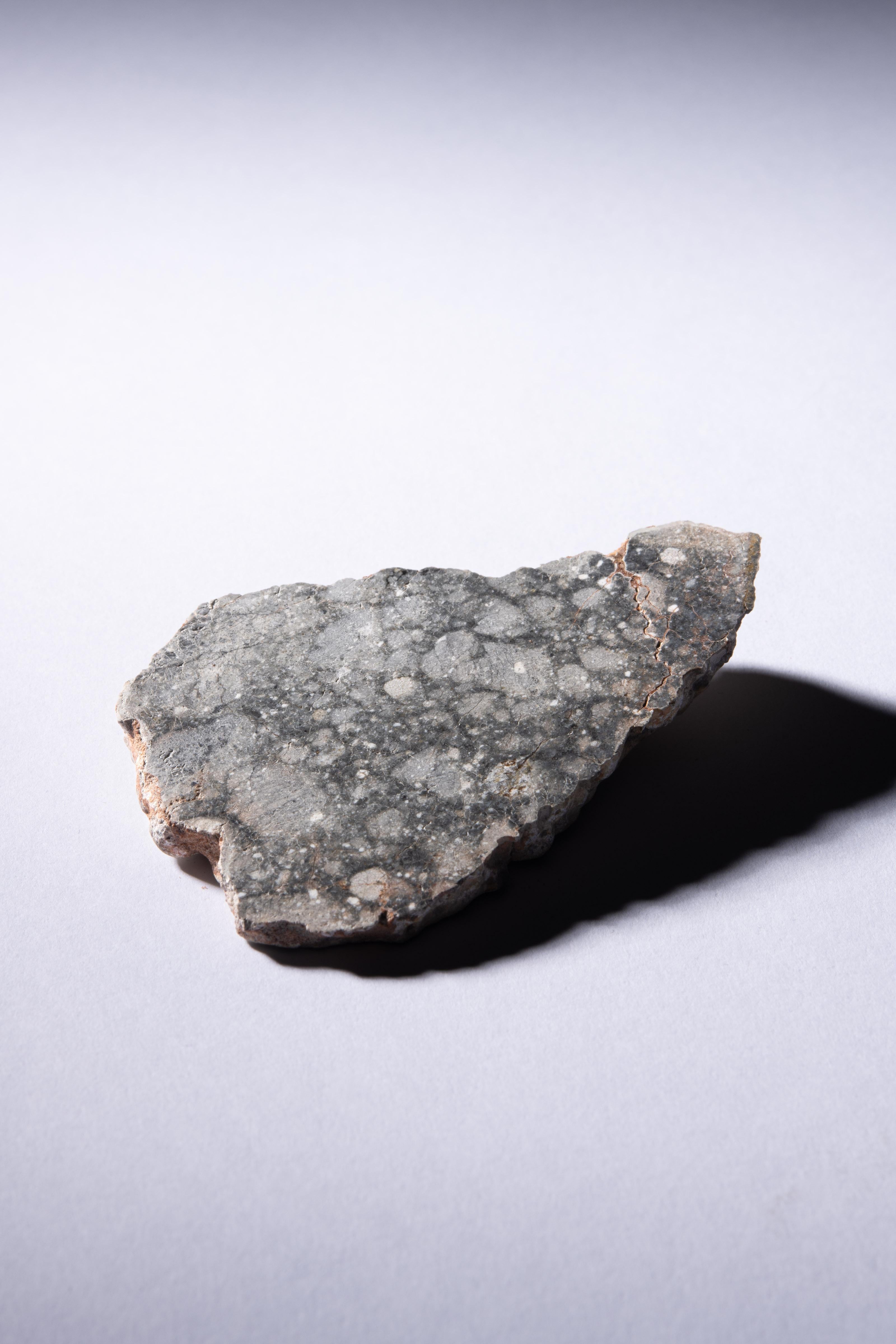 Graulich-weißes Mondmeteoritenfragment (18. Jahrhundert und früher) im Angebot