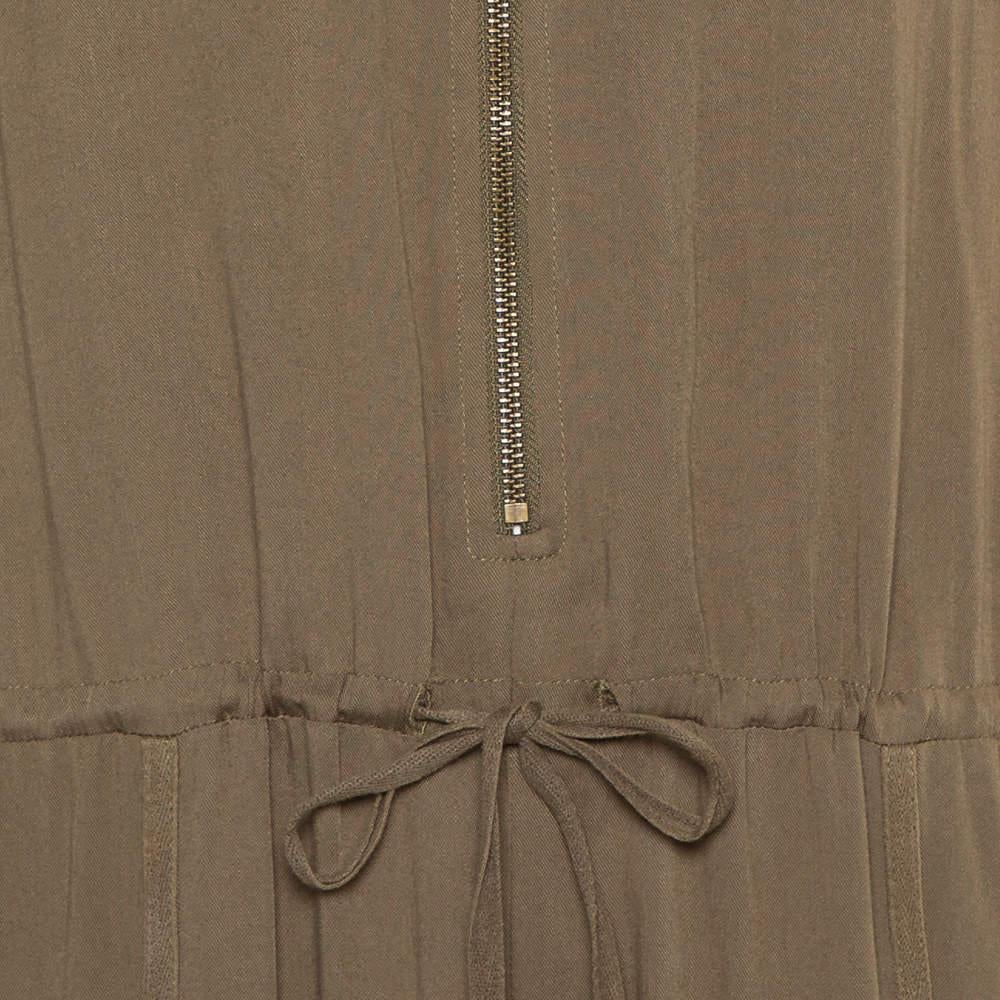 Greylin Military Green Synthetic Sleeveless Klark Jumpsuit M In Good Condition In Dubai, Al Qouz 2