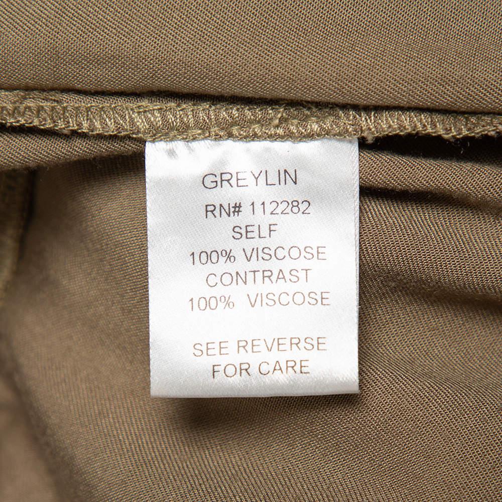 Greylin Military Green Synthetic Sleeveless Klark Jumpsuit M 1