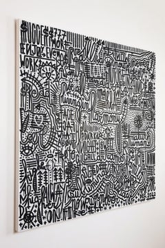 Peinture lettrée sur toile ''Harmony''.