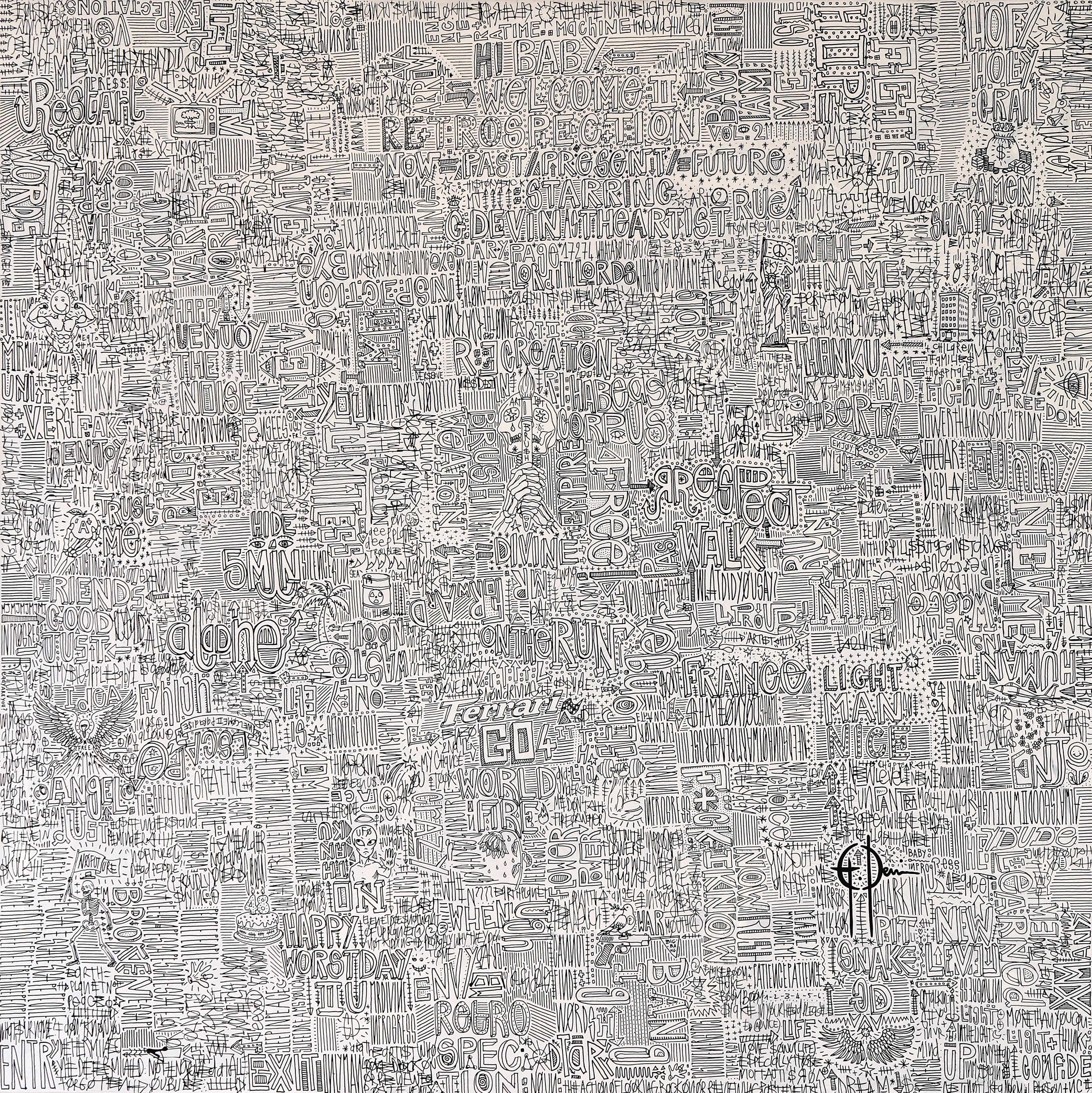 Grégoire Devin Abstract Painting - Retrospection