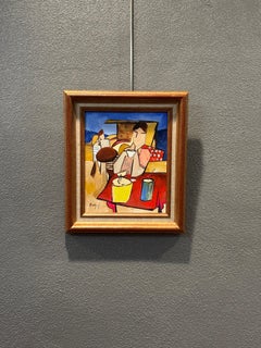 "10h à Royan, by Grégoire Mathias – Modern Cubist Beach Scene