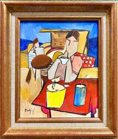 "10h à Royan, by Grégoire Mathias – Modern Cubist Beach Scene