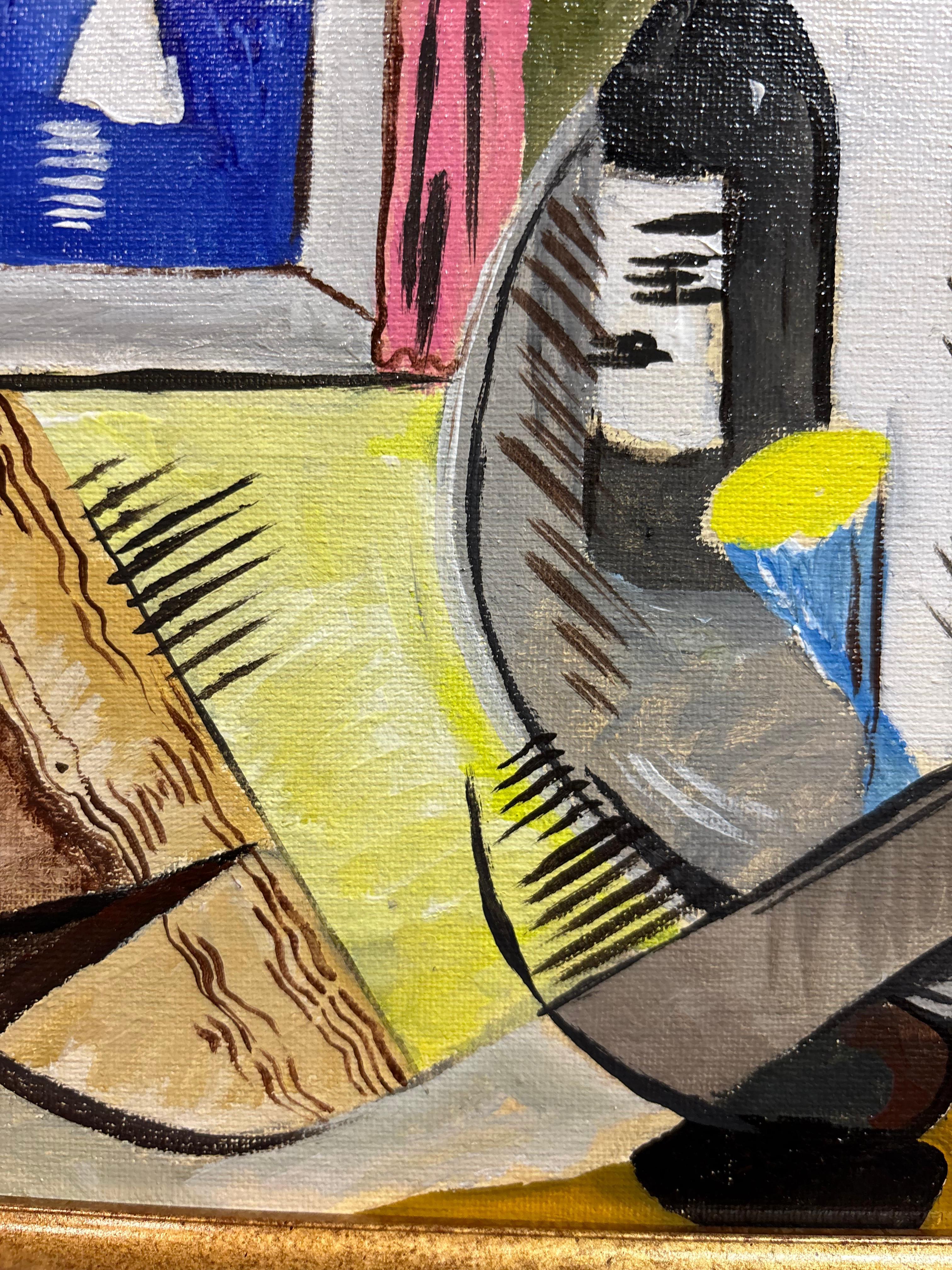 Apéritif à Saint-Tropez by Grégoire Mathias – Acrylic Still Life For Sale 11