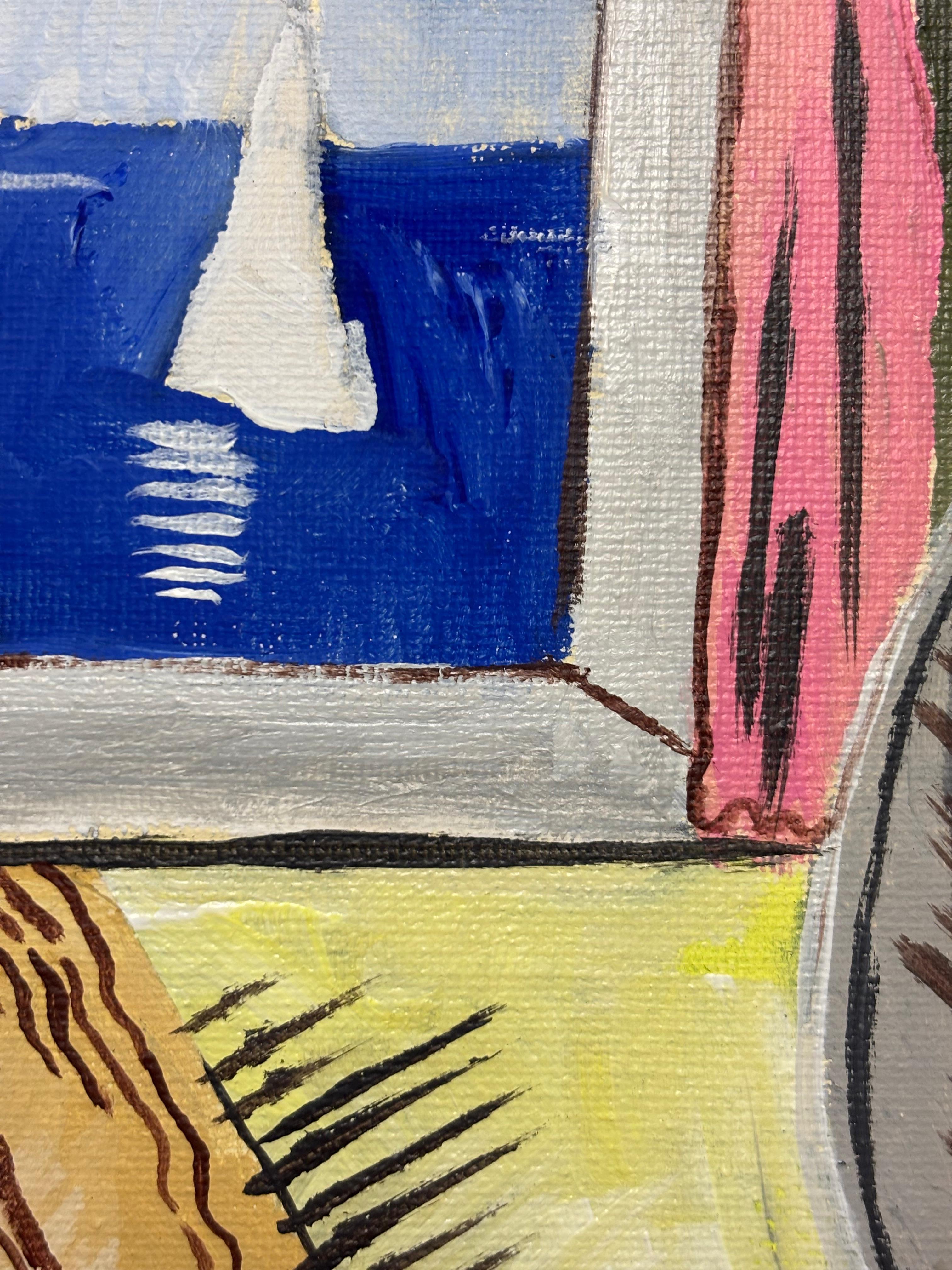 Apéritif à Saint-Tropez by Grégoire Mathias – Acrylic Still Life For Sale 5