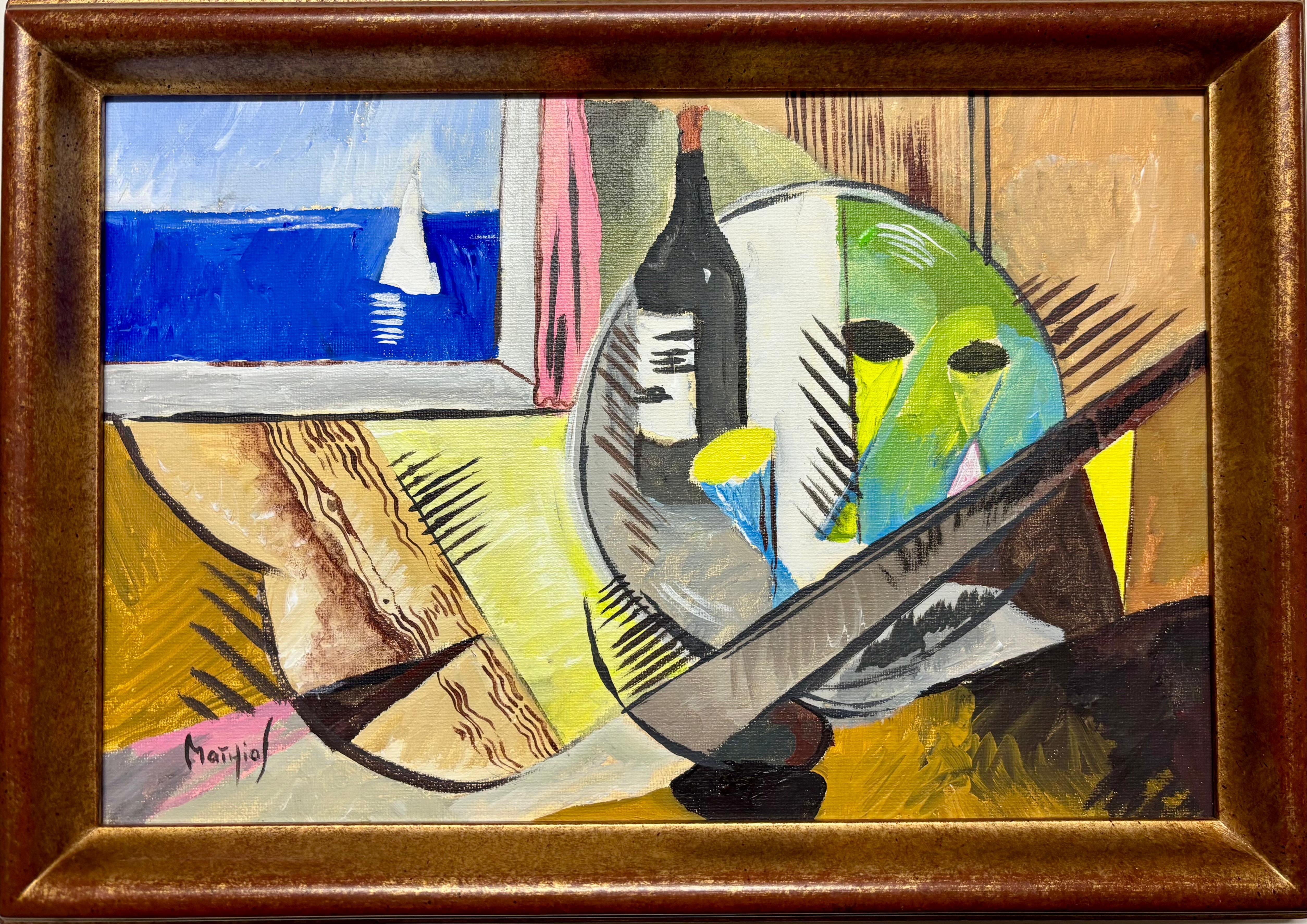 Apéritif à Saint-Tropez by Grégoire Mathias – Acrylic Still Life For Sale 1