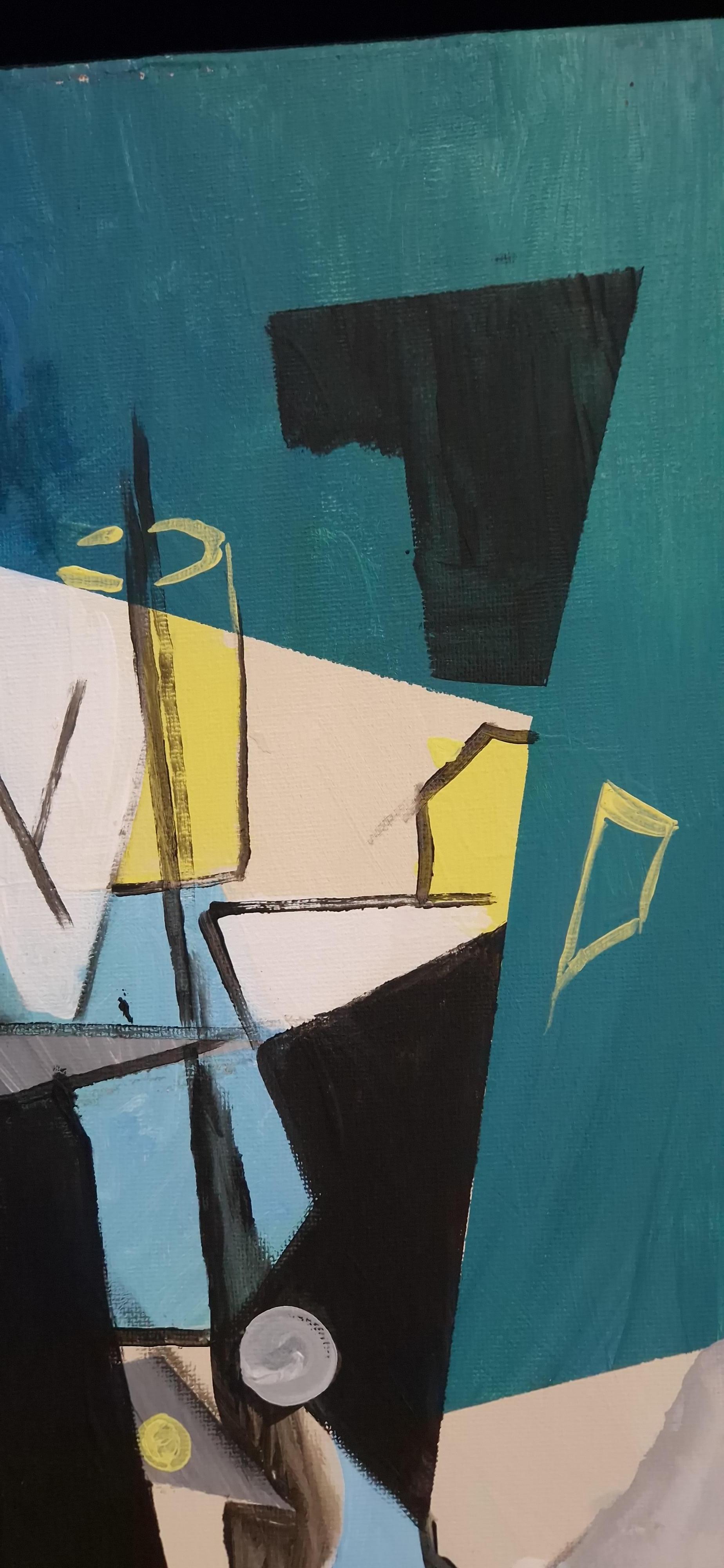 Après Midi au Café by Grégoire Mathias – Modern French Cubist Café Scene For Sale 8