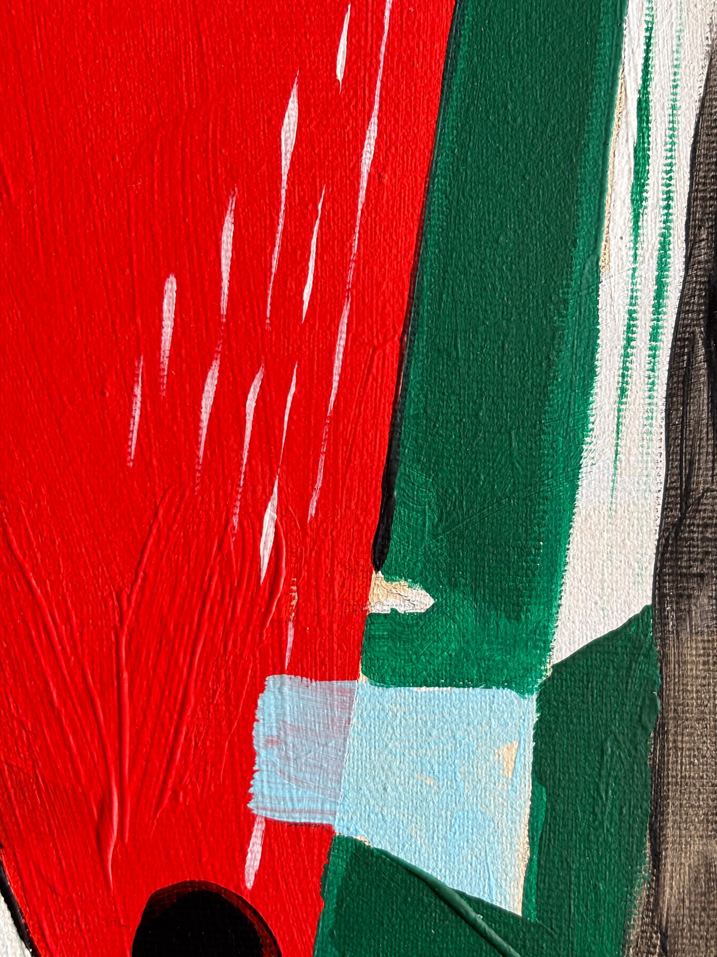Après Midi en Grèce by Grégoire Mathias – Diachronic Cubist Seaside Composition For Sale 5