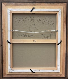 Après Midi en Grèce II von Grégoire Mathias - Kubistische Acrylmalerei auf Leinwand