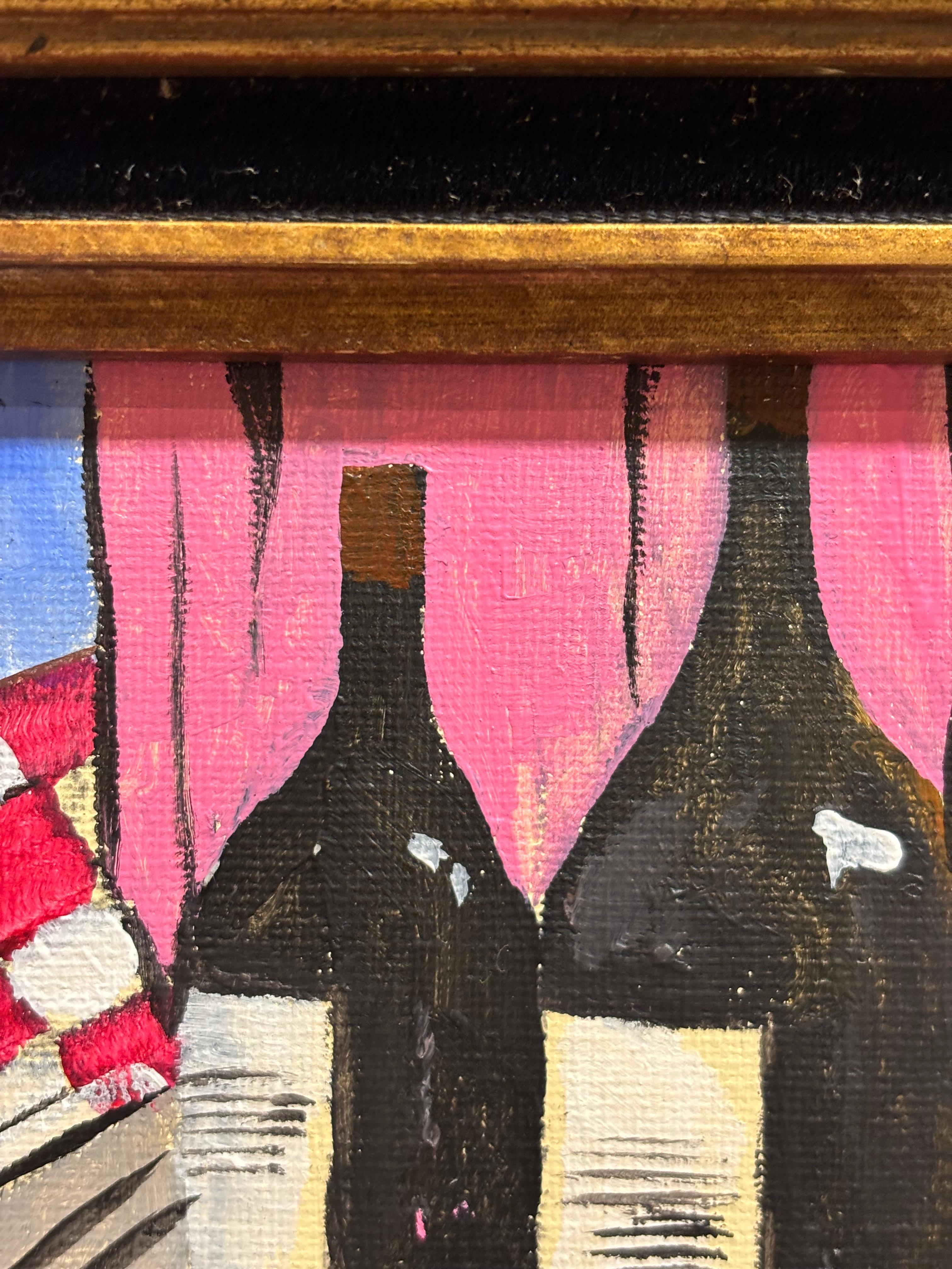 Avant le Déjeuner, von Grégoire Mathias - Stilleben mit Weinflaschen und Glas im Angebot 9