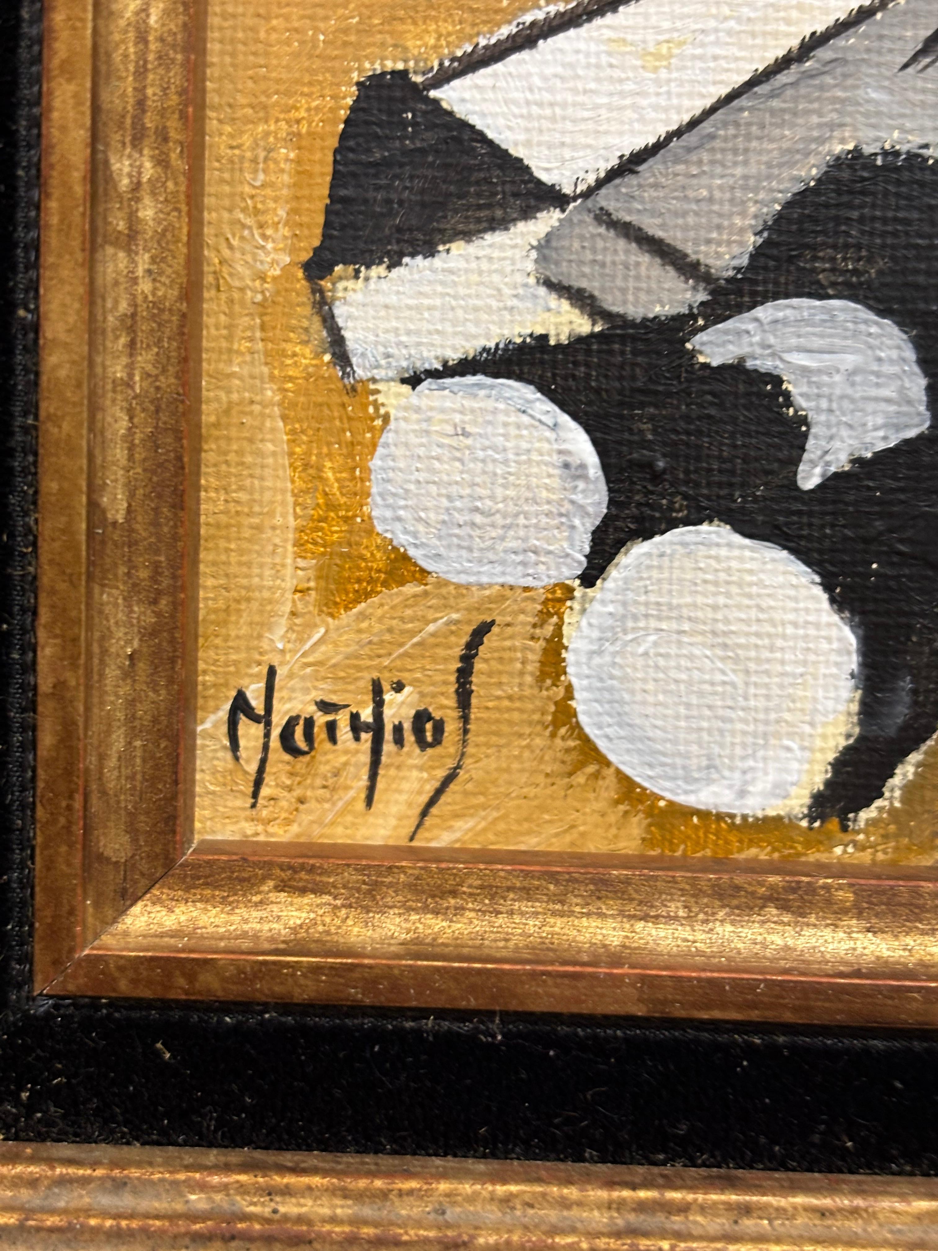 Avant le Déjeuner, von Grégoire Mathias - Stilleben mit Weinflaschen und Glas im Angebot 8