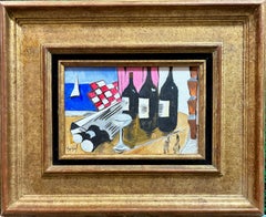 Avant le Déjeuner, by Grégoire Mathias – Still Life with Wine Bottles and Glass