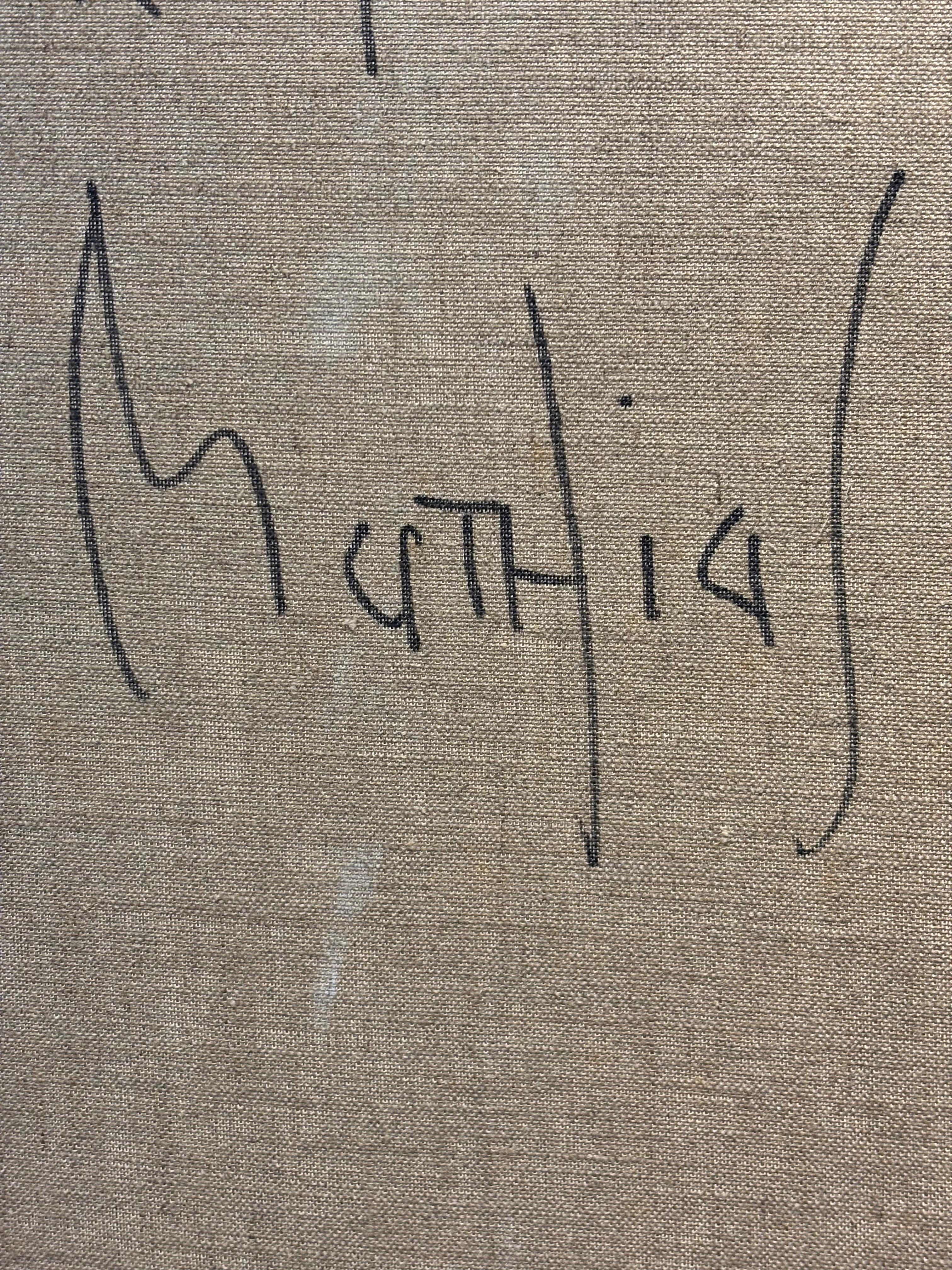 Côte Atlantique de Grégoire Mathias - Paisaje marino cubista moderno con veleros en venta 3