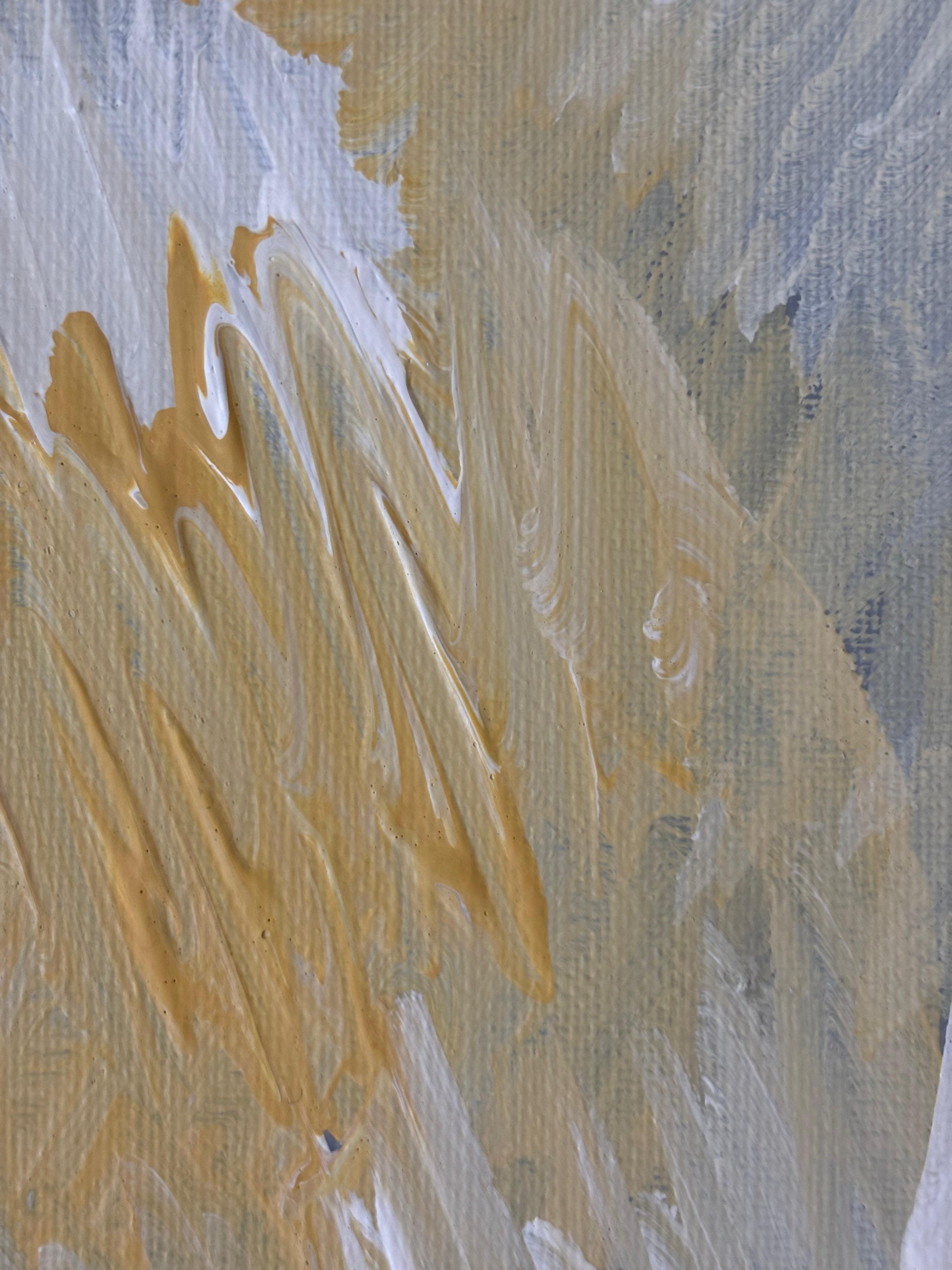 Deux Minutes by Grégoire Mathias – Acrylic on Canvas, Diachronic Cubist Portrait For Sale 3