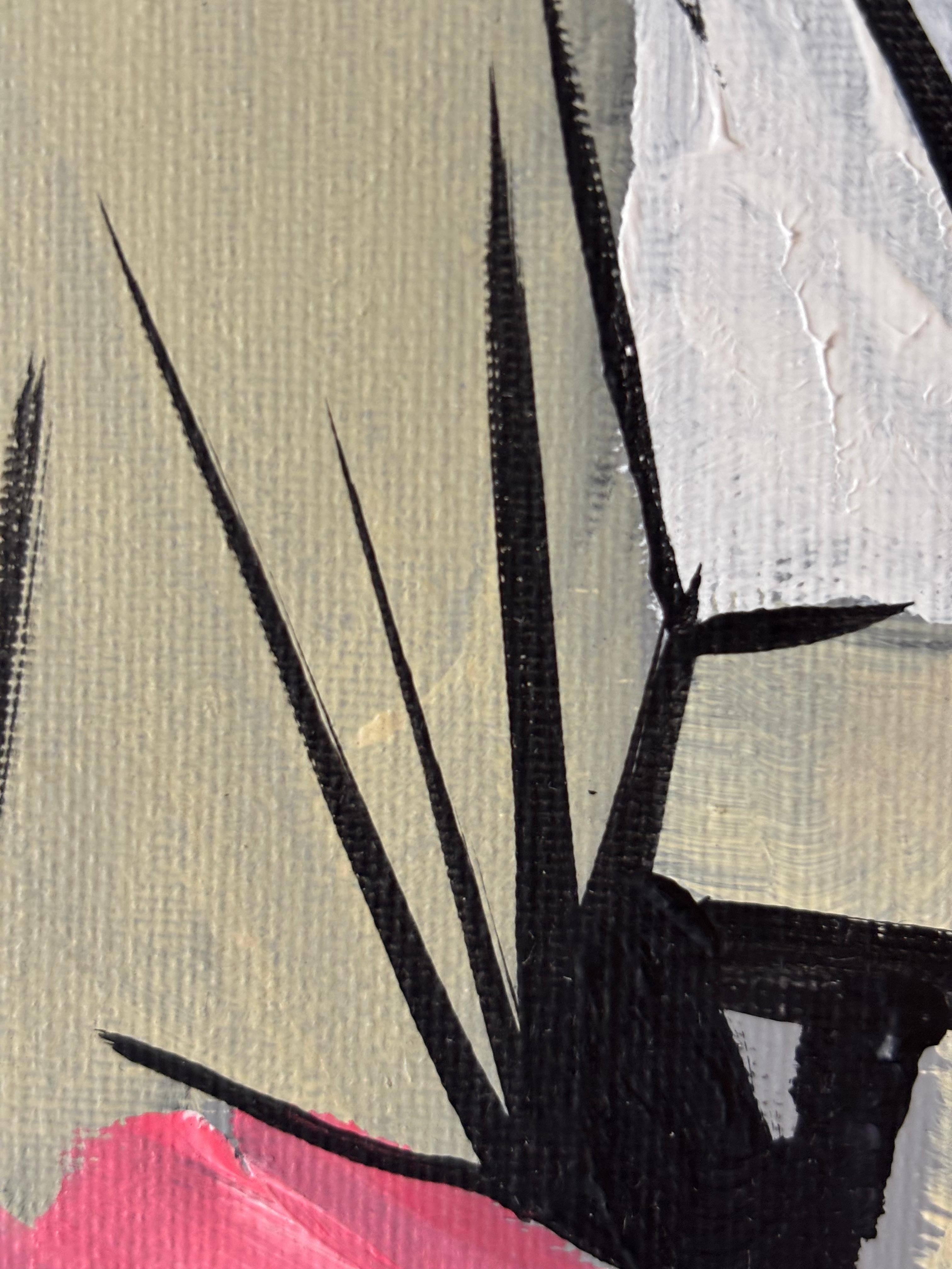 Deux Minutes by Grégoire Mathias – Acrylic on Canvas, Diachronic Cubist Portrait For Sale 6