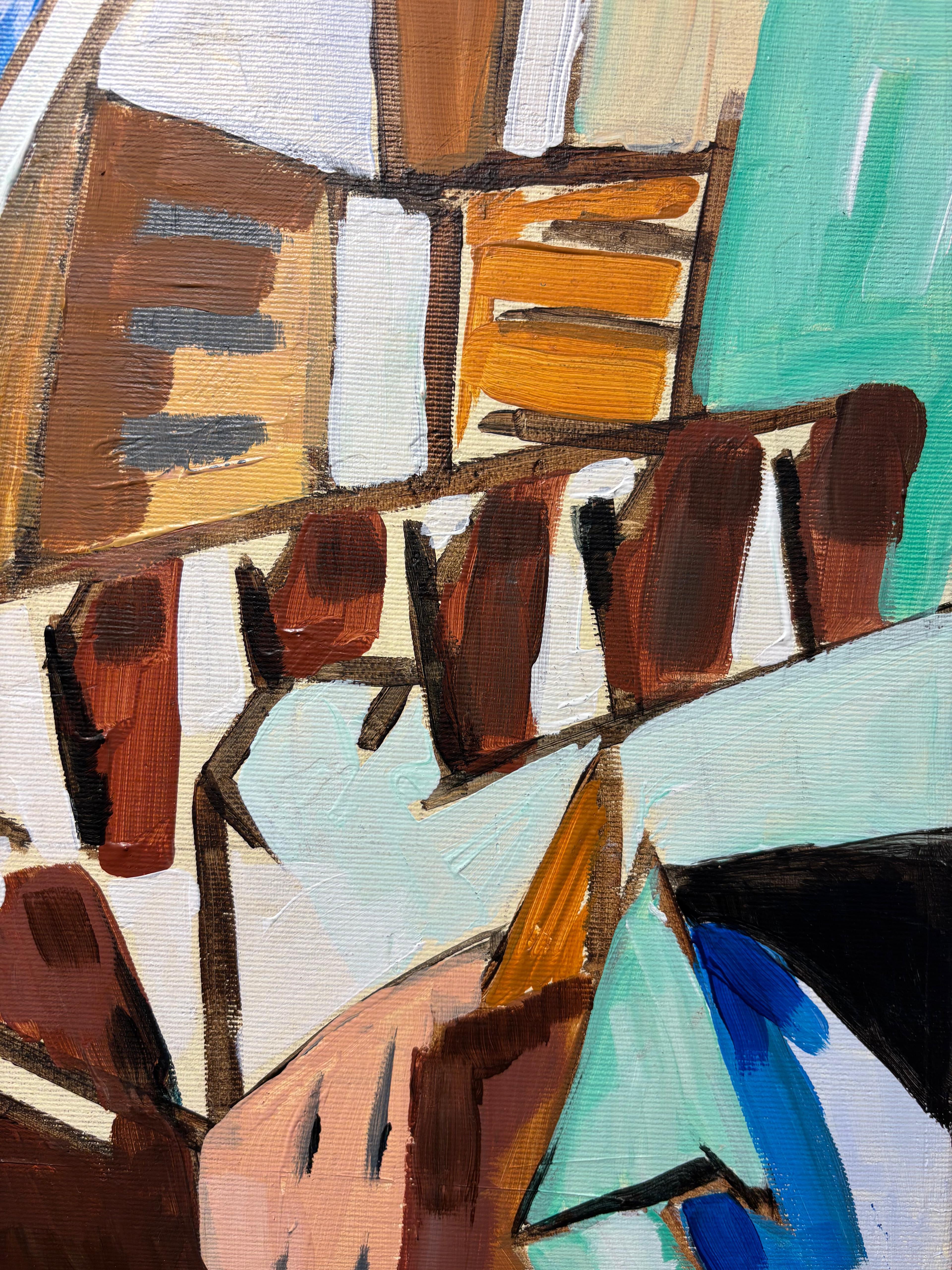 Éclatante Venise - Paisaje urbano cubista veneciano en el cubismo diacrónico, por G. Mathias - Painting Cubista de Grégoire Mathias
